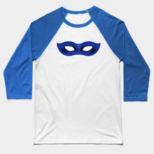 Blue Mage Mask Baseball T-Shirt by stoicroy